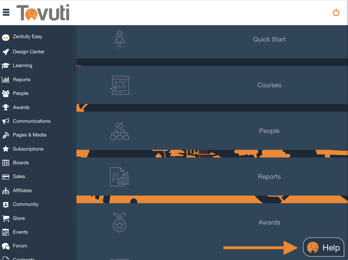 Help within Tovuti